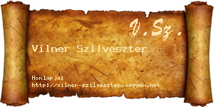 Vilner Szilveszter névjegykártya