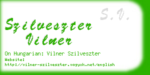 szilveszter vilner business card